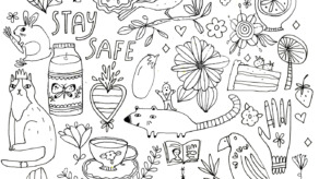 coloring page - staysafe.stayconnected Jennifer Orkin Lewis - Flow Magazine